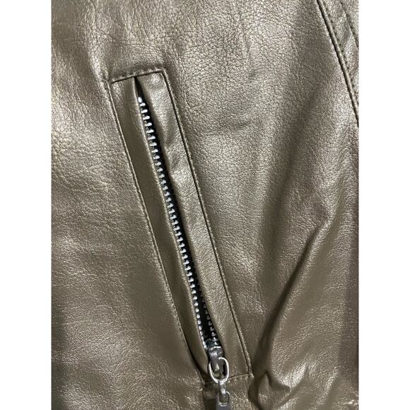 Hypo Active Jacket Collared Belt Metallic Chartreuse Size Large Waist Length - Picture 4 of 9